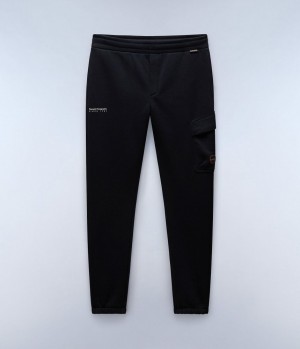 Napapijri Badge Cargo Joggers Joggingbroek Heren Zwart | 4231685-QR