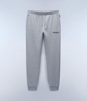 Napapijri Box Logo Joggers Joggingbroek Heren Grijs | 7091246-UN