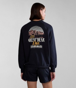 Napapijri Boyd Sweatshirt Sweatshirts Dames Zwart | 4139605-DG