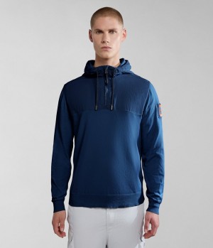 Napapijri Circular Hoodie by Moreno Ferrari Hoodie Heren Donkerblauw | 6513827-ZU