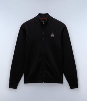 Napapijri Derri Full-Zip Jumper Zip Jumpers Heren Zwart | 0729564-KW