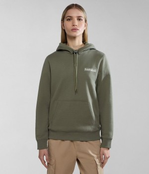 Napapijri Faber Hoodie Hoodie Dames Groen | 7821935-QI