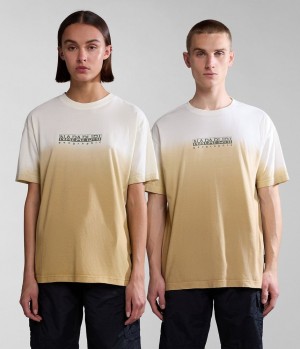 Napapijri Howard Short Sleeve T-Shirt T-shirts Dames Beige | 4180735-WQ