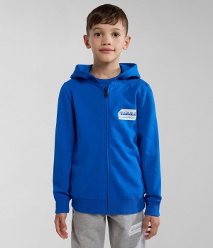 Napapijri Kitik Full-Zip Hoodie (4-16 YEARS) Sweatshirts Kinderen Blauw | 4937826-EU