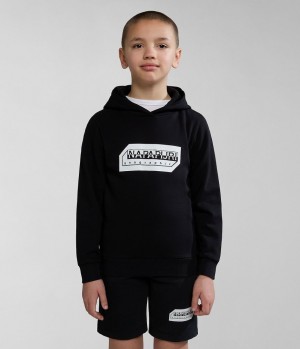 Napapijri Kitik Hoodie (4-16 YEARS) Hoodie Kinderen Zwart | 0782694-BU