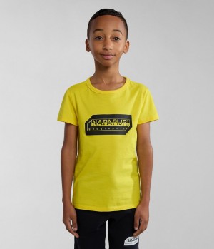 Napapijri Kitik Short Sleeve T-Shirt (4-16 YEARS) T-shirts Kinderen Geel | 3610258-KP