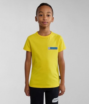 Napapijri Liard Short Sleeve T-Shirt (4-16 YEARS) T-shirts Kinderen Geel | 5784913-SO