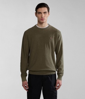 Napapijri Linen Jumper Jumpers Heren Groen | 5012843-YK