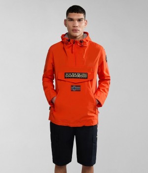 Napapijri Rainforest Pocket Summer Anorak Jacket Windjak Heren Oranje | 3601975-ZU