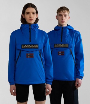 Napapijri Rainforest Ripstop Anorak Jacket - Unisex Regenjassen Dames Blauw | 5310742-ND