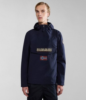 Napapijri Rainforest Summer Anorak Jacket Regenjassen Heren Donkerblauw | 1280935-PK