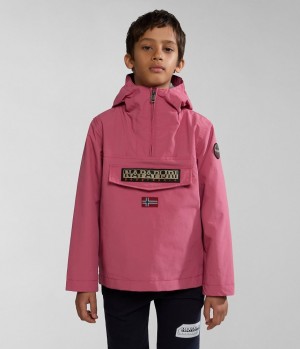 Napapijri Rainforest Summer Anorak Jacket (4-16 YEARS) Windjak Kinderen Roze | 3891406-PZ