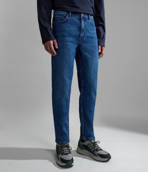 Napapijri Solveig Denim Chino Broek Heren Blauw | 5236970-UX