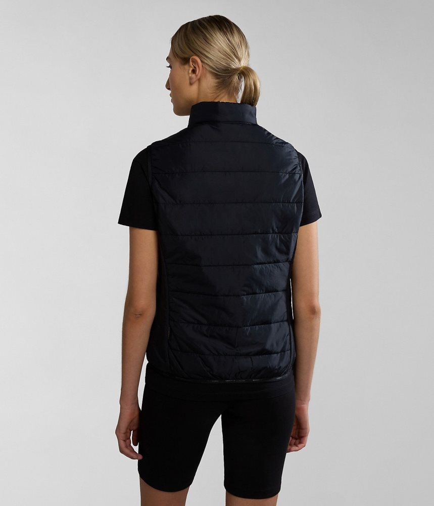 Napapijri Acalmar Vest Gilet Dames Zwart | 9415206-YH