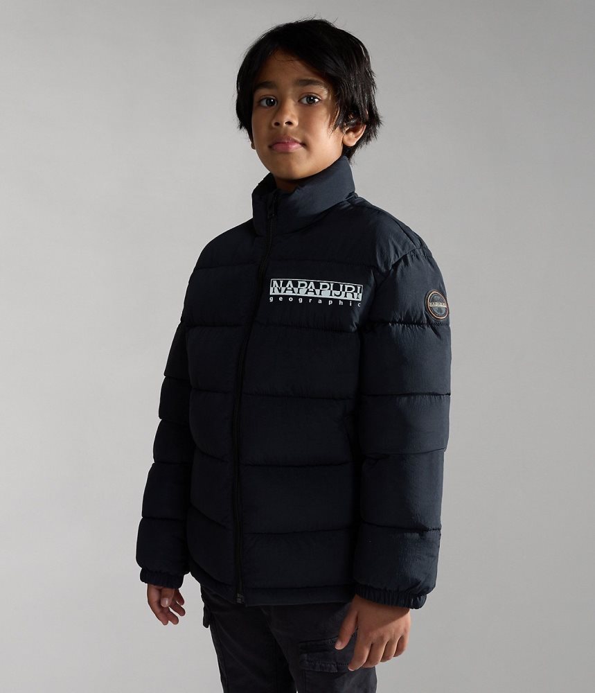 Napapijri Bachar Puffer Jacket (10-16 YEARS) Regenjassen Kinderen Zwart | 1394576-FH