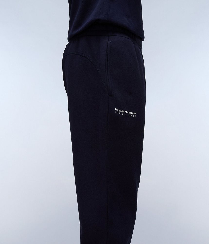 Napapijri Badge Cargo Joggers Joggingbroek Heren Donkerblauw | 3806291-VR