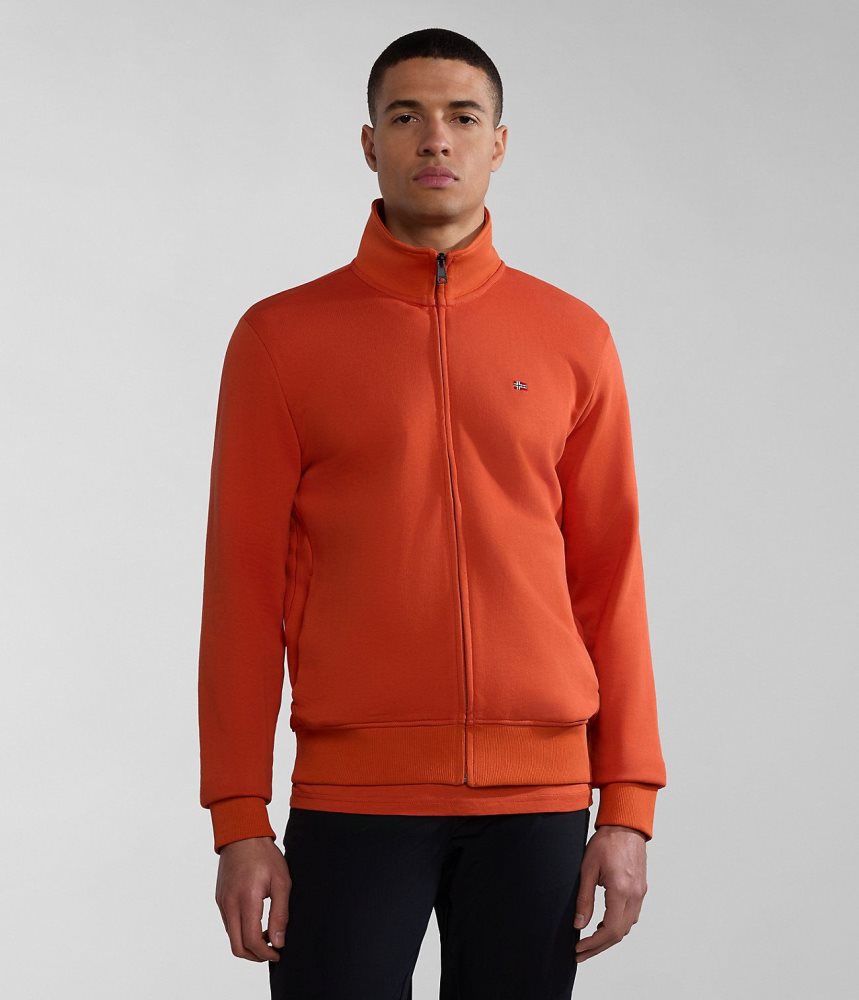 Napapijri Balis Full-Zip Summer Sweatshirt Sweatshirts Heren Oranje | 1637594-ZR