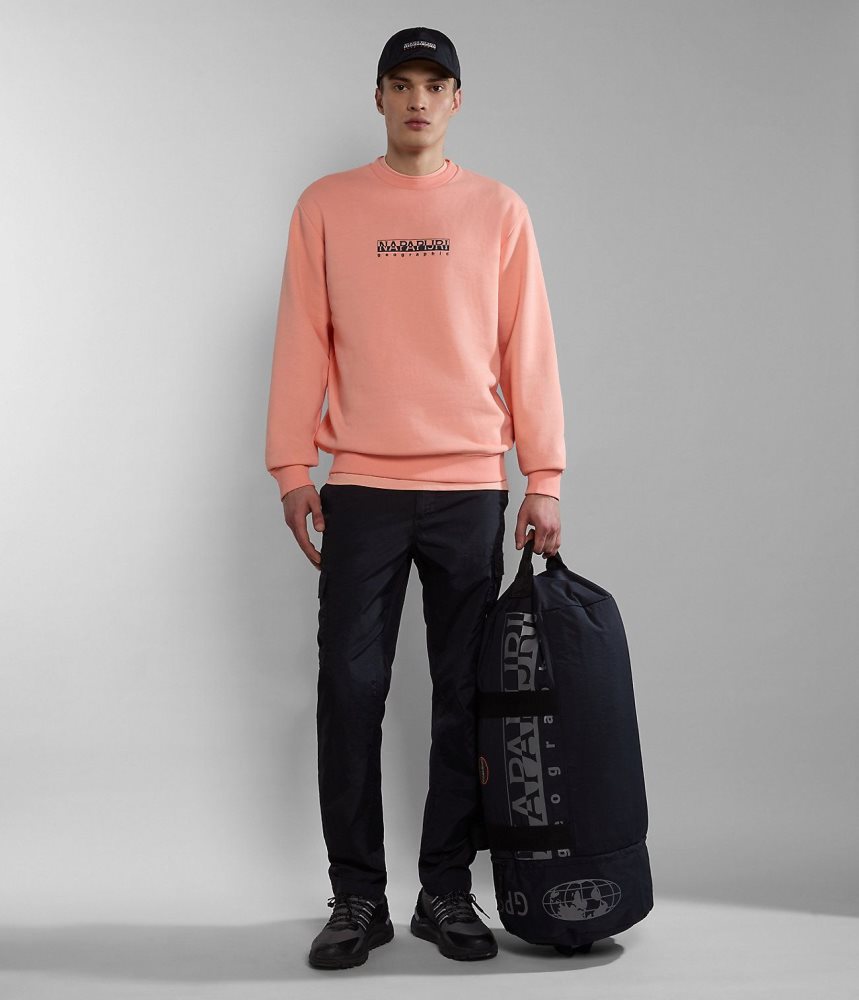 Napapijri Box Sweatshirt Sweatshirts Heren Roze | 3627409-VU