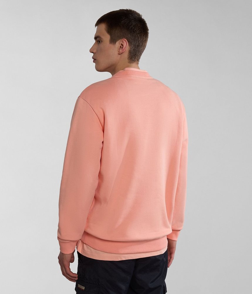 Napapijri Box Sweatshirt Sweatshirts Heren Roze | 3627409-VU