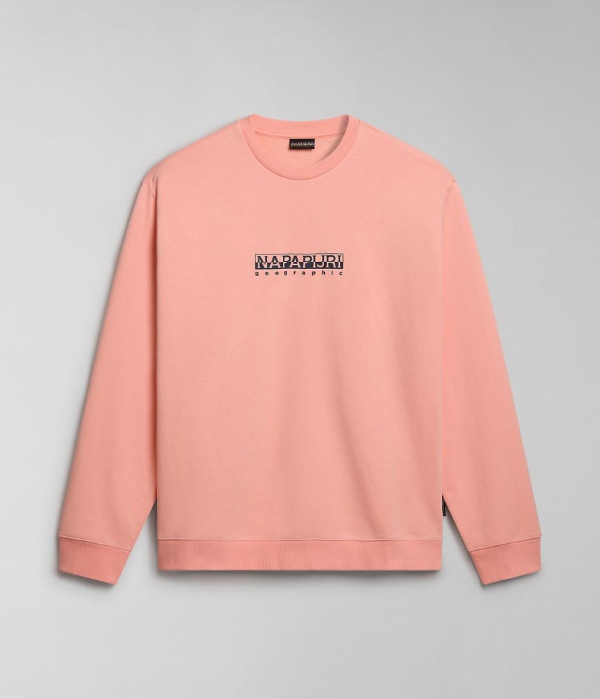 Napapijri Box Sweatshirt Sweatshirts Heren Roze | 3627409-VU