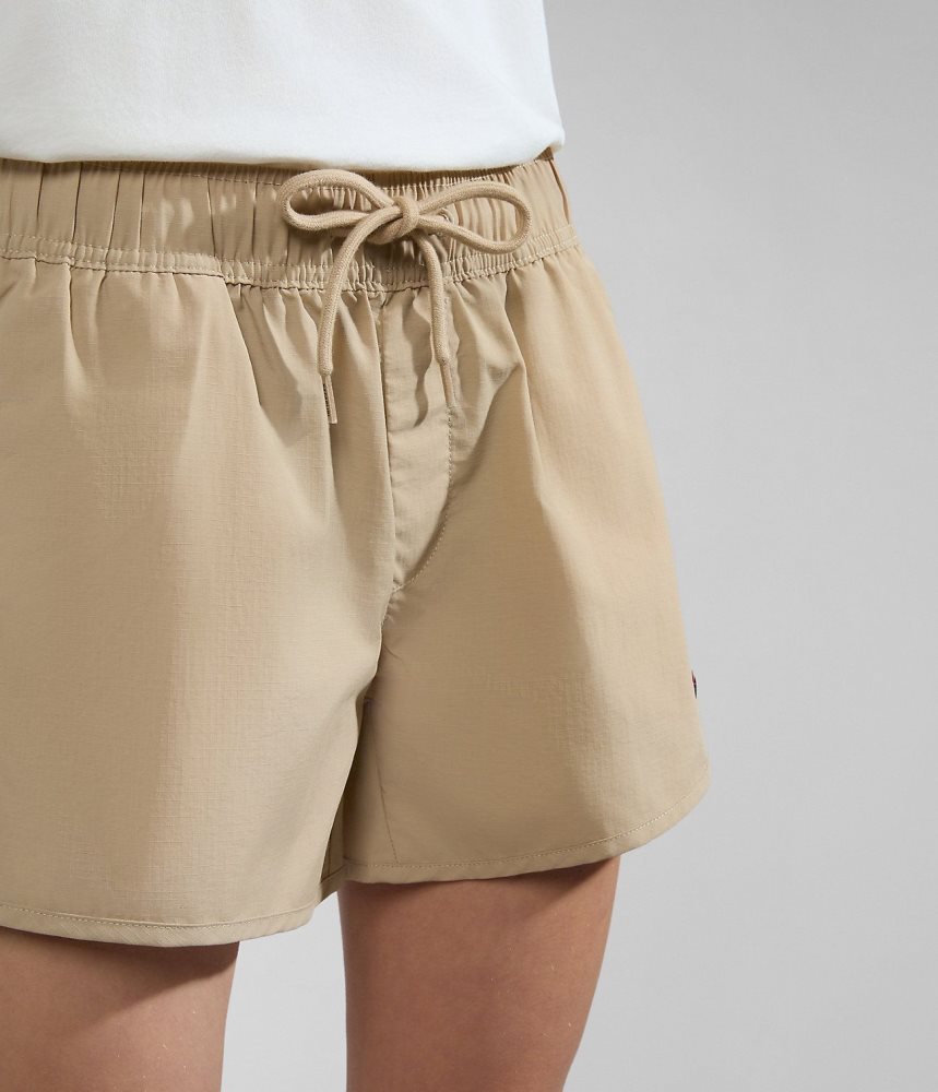 Napapijri Boyd Bermuda Shorts Korte Broek Dames Beige | 8146529-TE