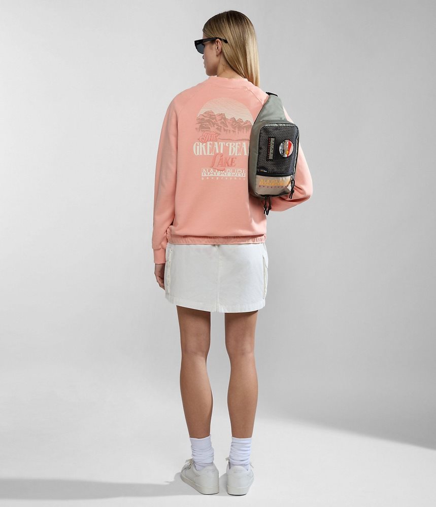 Napapijri Boyd Sweatshirt Sweatshirts Dames Roze | 1658342-YQ