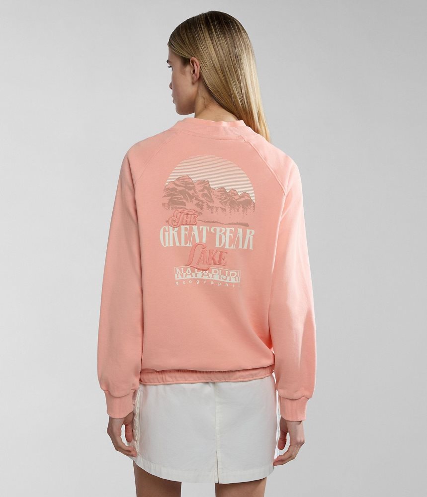 Napapijri Boyd Sweatshirt Sweatshirts Dames Roze | 1658342-YQ