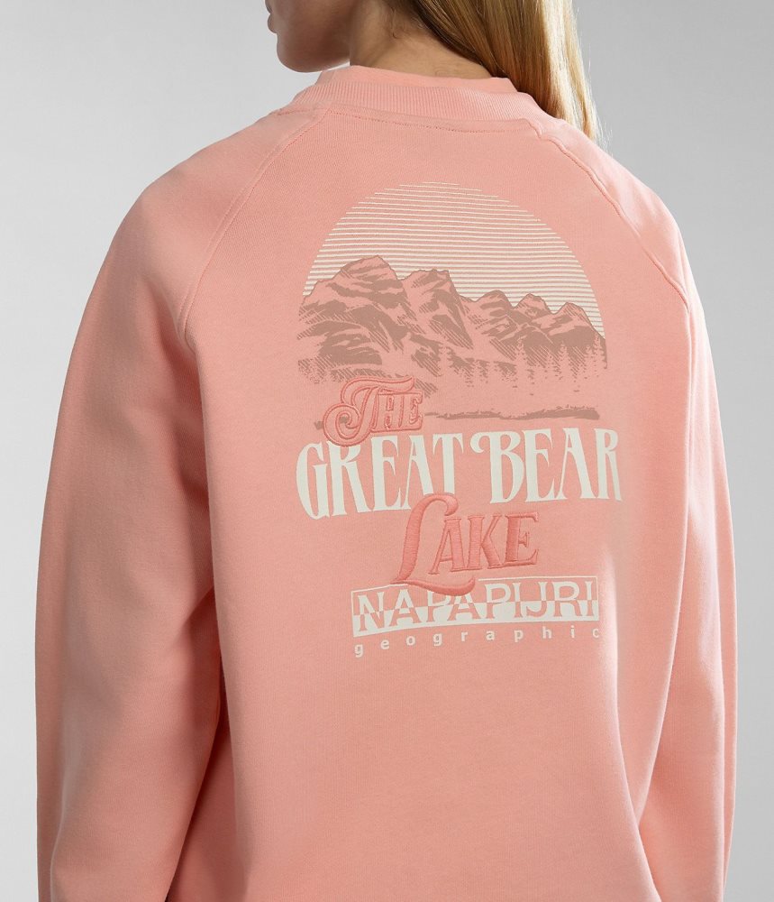 Napapijri Boyd Sweatshirt Sweatshirts Dames Roze | 1658342-YQ