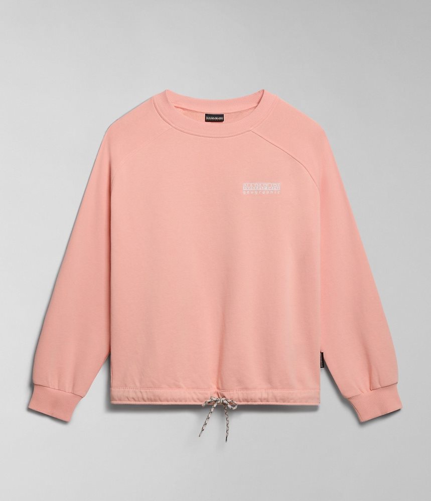 Napapijri Boyd Sweatshirt Sweatshirts Dames Roze | 1658342-YQ