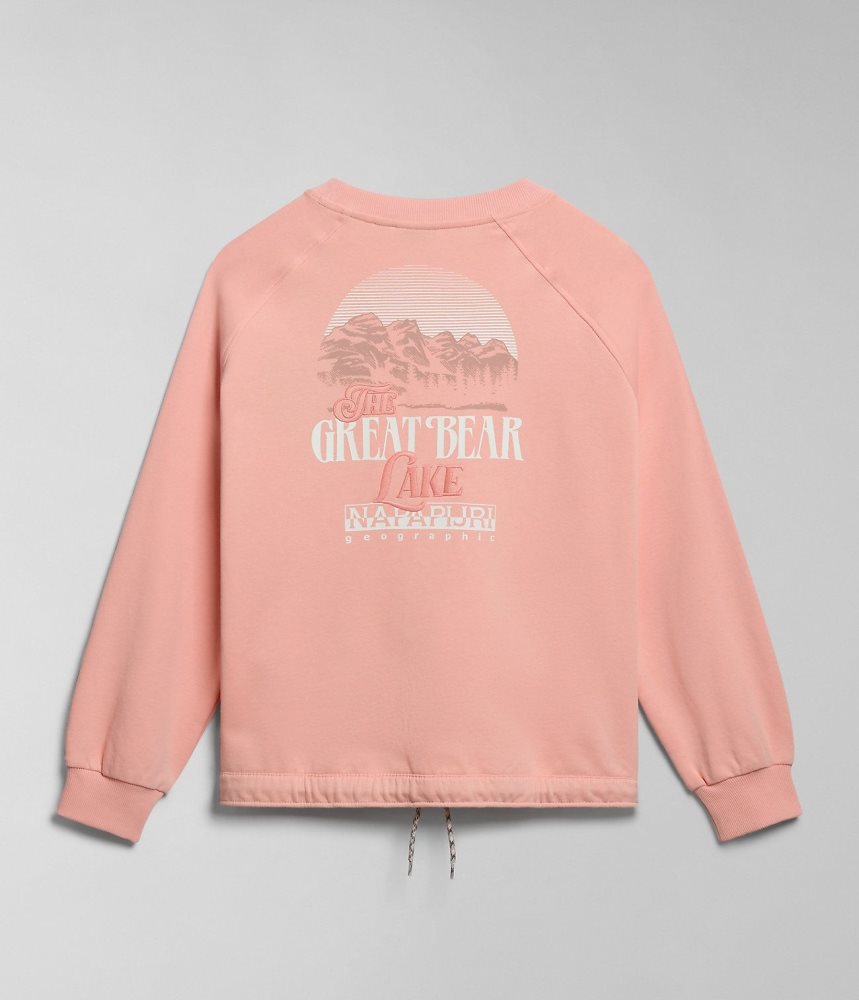 Napapijri Boyd Sweatshirt Sweatshirts Dames Roze | 1658342-YQ