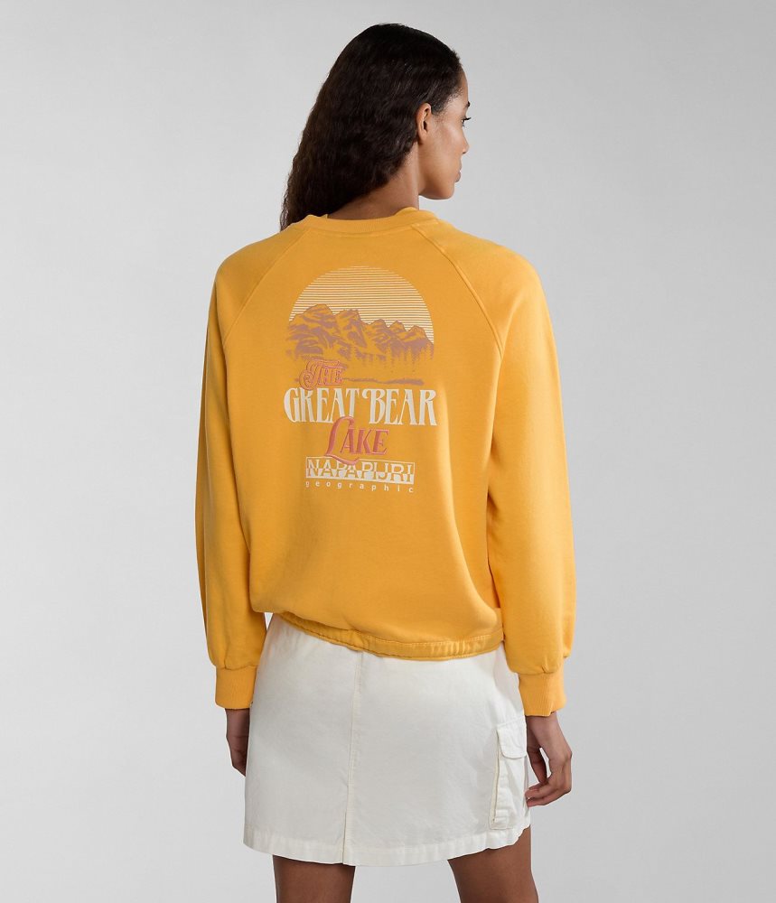 Napapijri Boyd Sweatshirt Sweatshirts Dames Geel | 8135062-XV