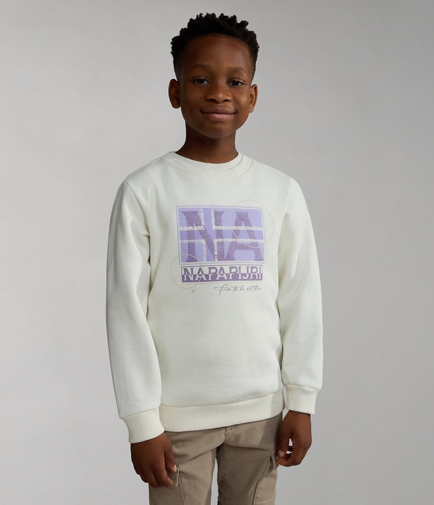 Napapijri Brunt Sweatshirt (4-16 YEARS) Sweatshirts Kinderen Wit | 6810235-NR