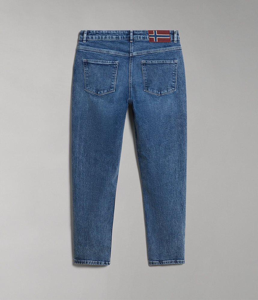 Napapijri Byrd Denim Chino Broek Dames Lichtblauw | 4398572-DN