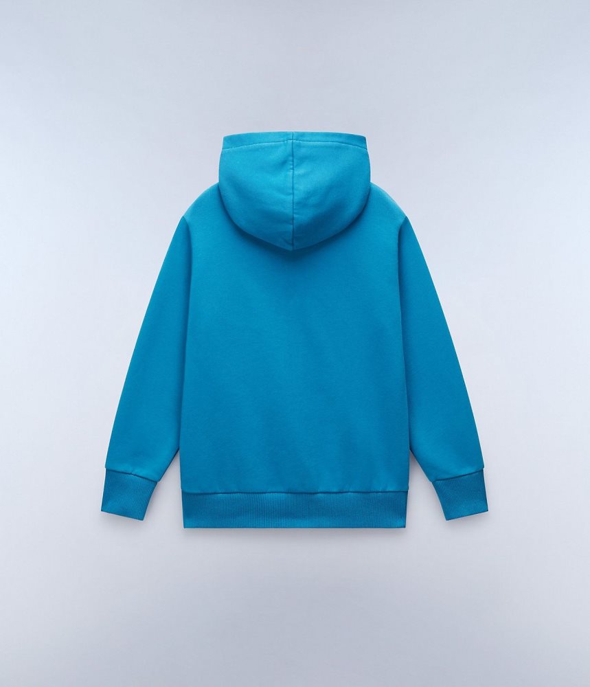 Napapijri Chamois Full-Zip Hoodie (4-16 YEARS) Sweatshirts Kinderen Blauw | 6051827-FA