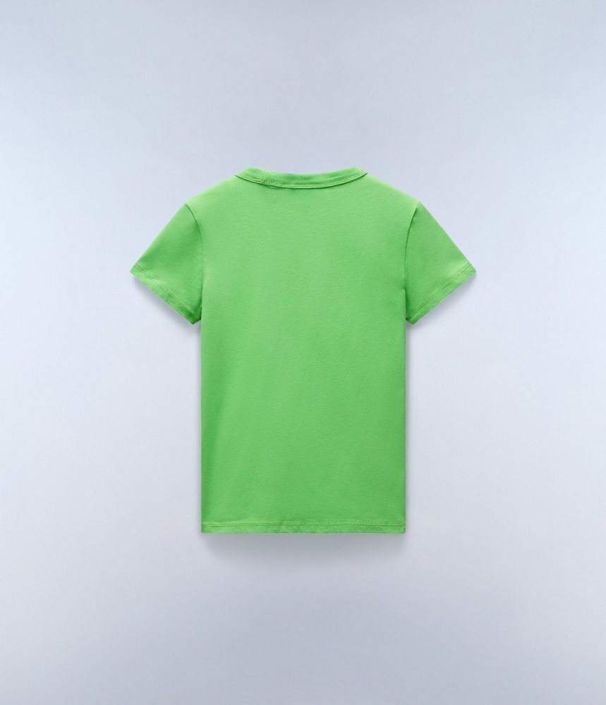 Napapijri Chamois Short Sleeve T-Shirt (4-16 YEARS) T-shirts Kinderen Groen | 7256380-KN