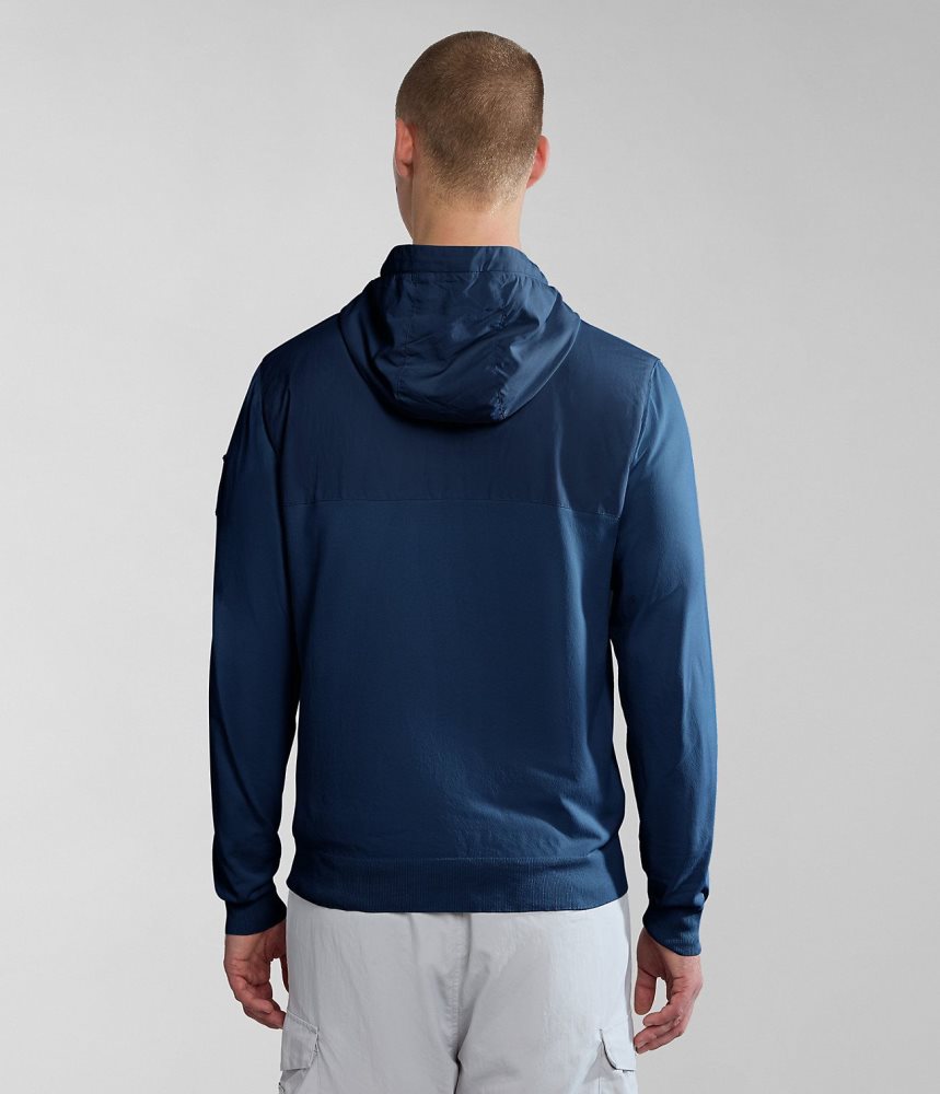 Napapijri Circular Hoodie by Moreno Ferrari Hoodie Heren Donkerblauw | 6513827-ZU