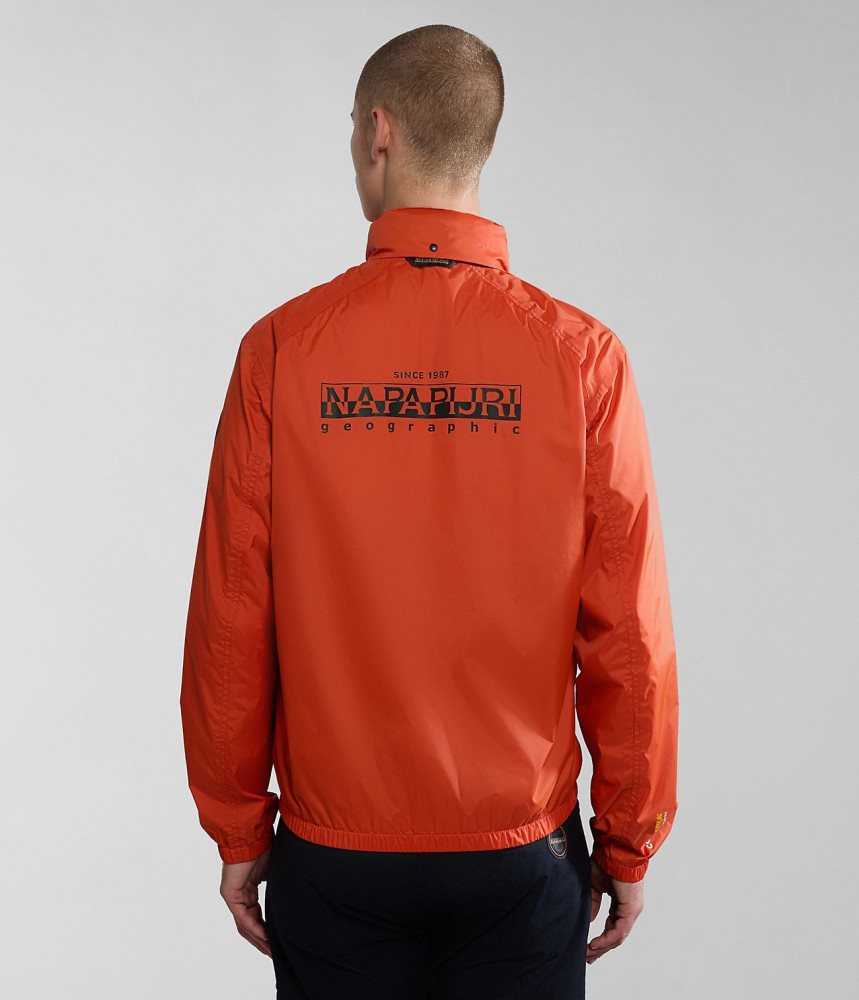 Napapijri Cloudy Windbreaker Short Jackets Heren Oranje | 7351629-ER