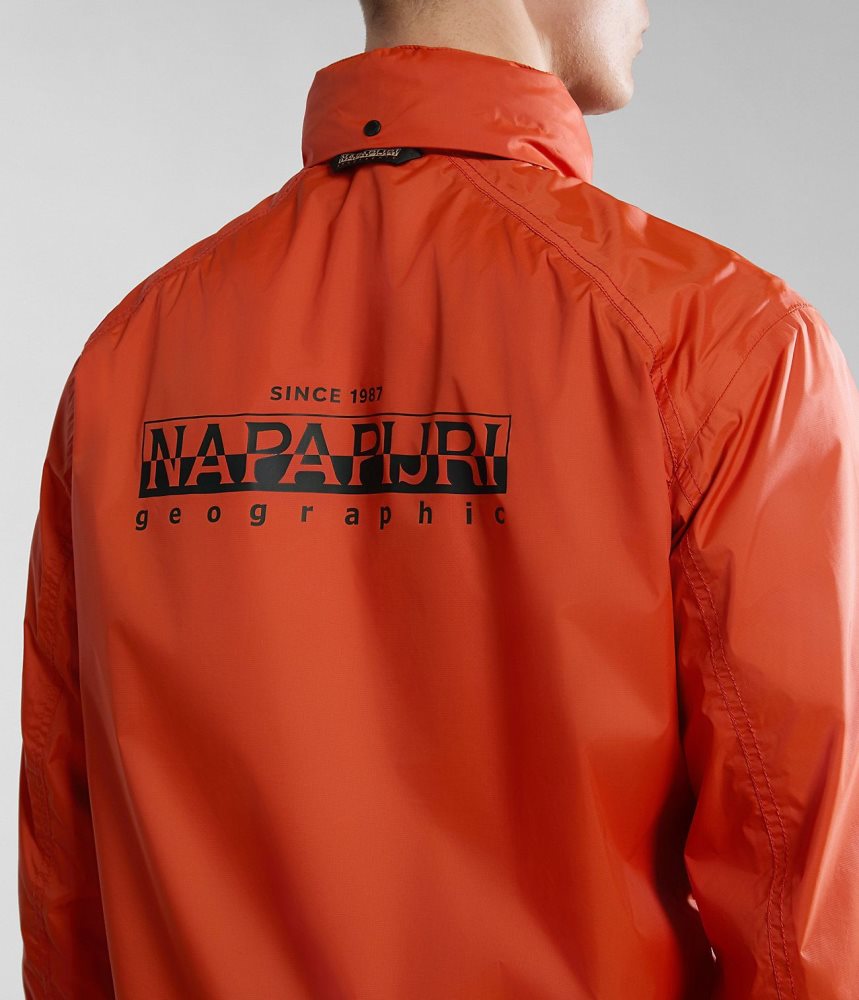 Napapijri Cloudy Windbreaker Short Jackets Heren Oranje | 7351629-ER