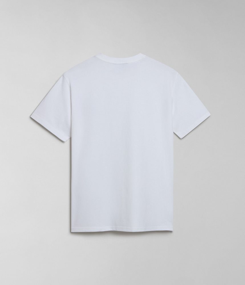 Napapijri Colville Short Sleeve T-Shirt T-shirts Heren Wit | 7905642-YC