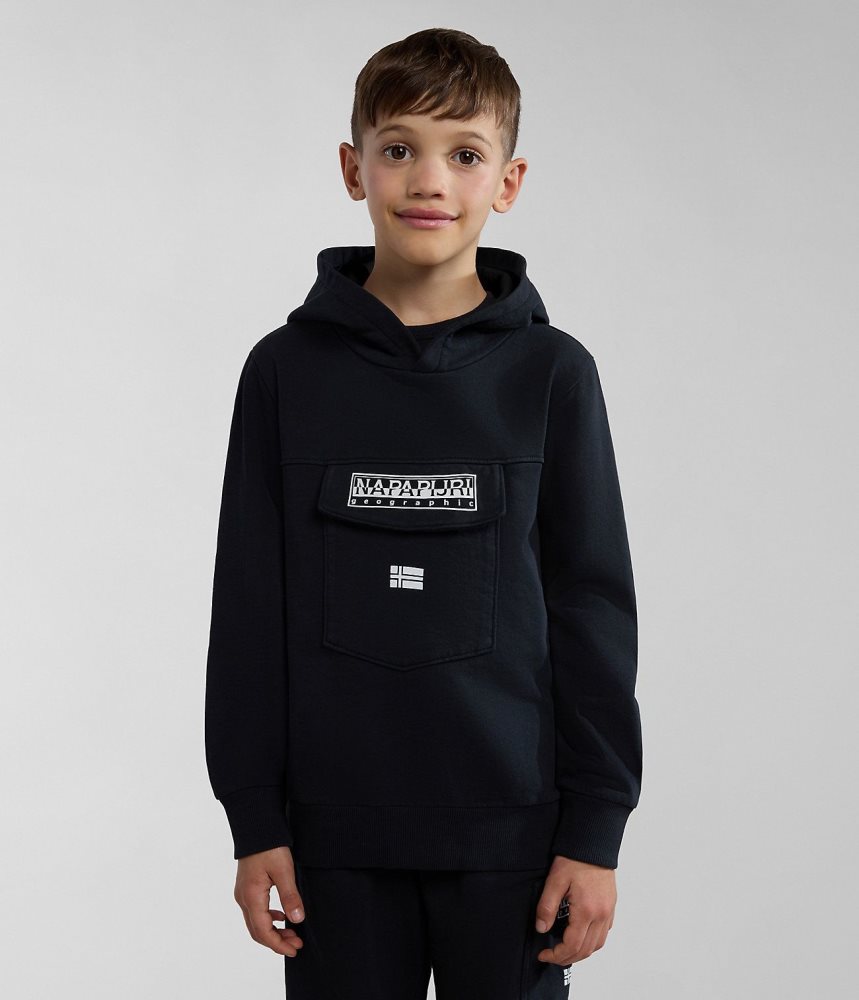 Napapijri Cree Hoodie (4-16 YEARS) Hoodie Kinderen Zwart | 9562734-LE