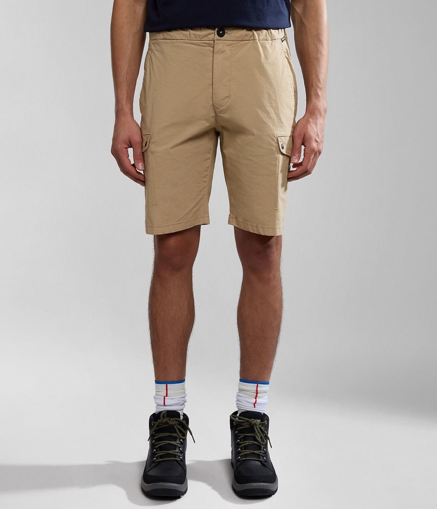 Napapijri Dease Bermuda Shorts Korte Broek Heren Beige | 5820769-NL