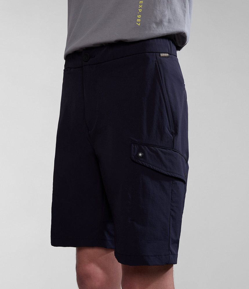 Napapijri Dease Tech Bermuda Shorts Korte Broek Heren Donkerblauw | 0549183-WT