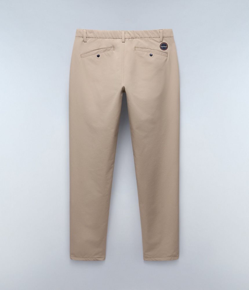 Napapijri Dease Tech Winter Chino Trousers Chino Broek Heren Beige | 1879640-UP