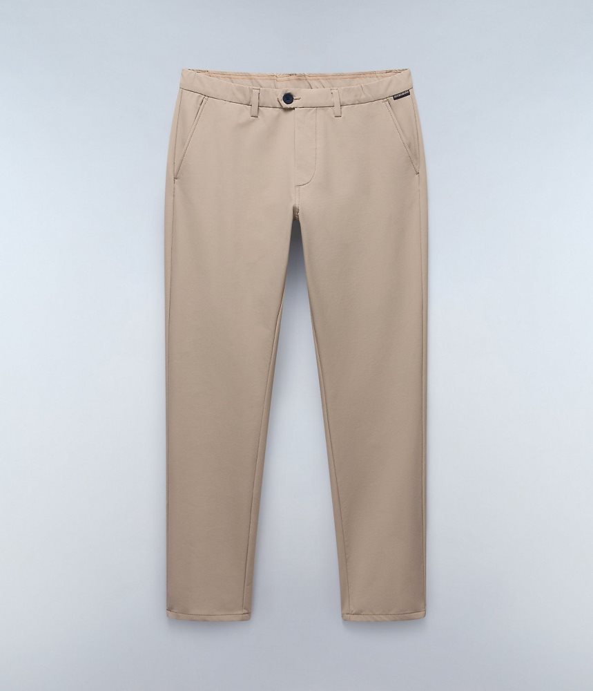 Napapijri Dease Tech Winter Chino Trousers Chino Broek Heren Beige | 1879640-UP