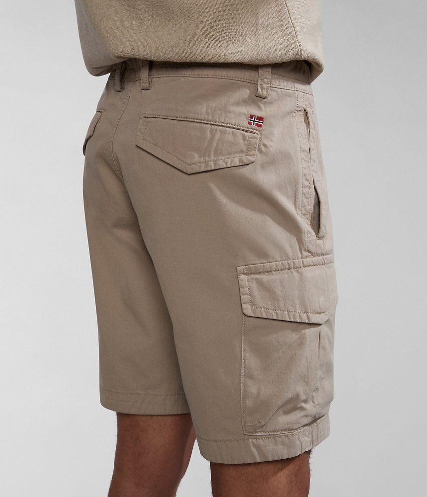 Napapijri Deline Bermuda Shorts Korte Broek Heren Beige | 3941752-SA