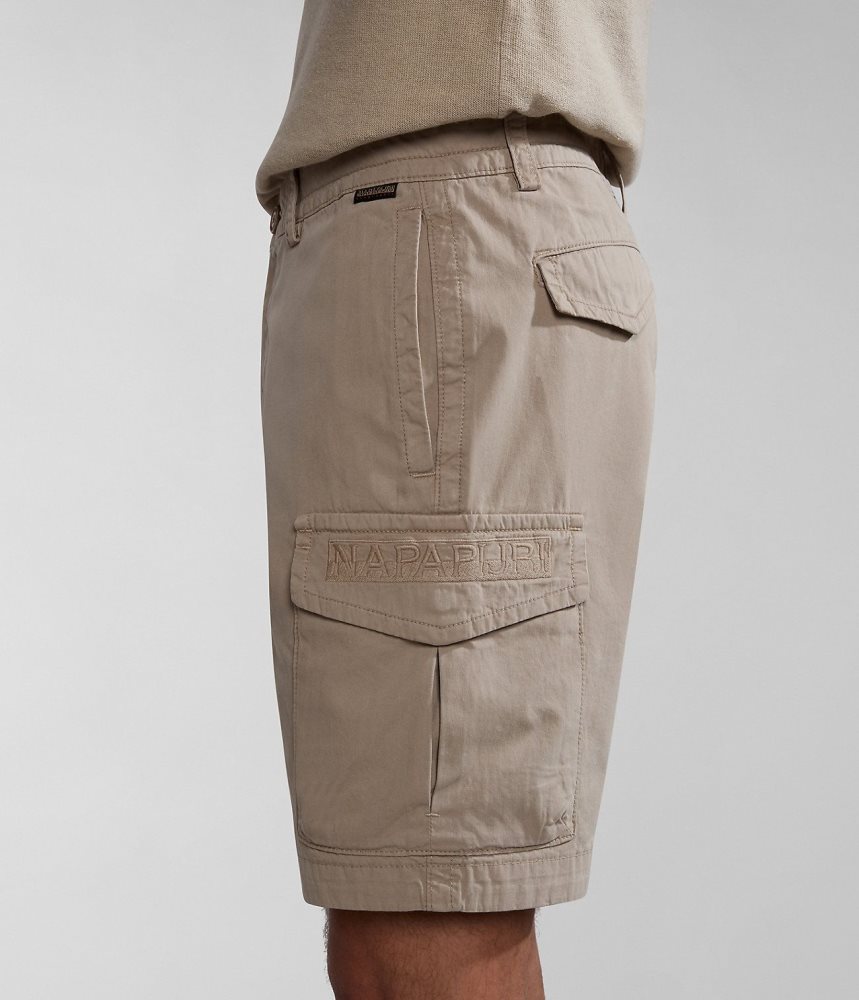 Napapijri Deline Bermuda Shorts Korte Broek Heren Beige | 3941752-SA