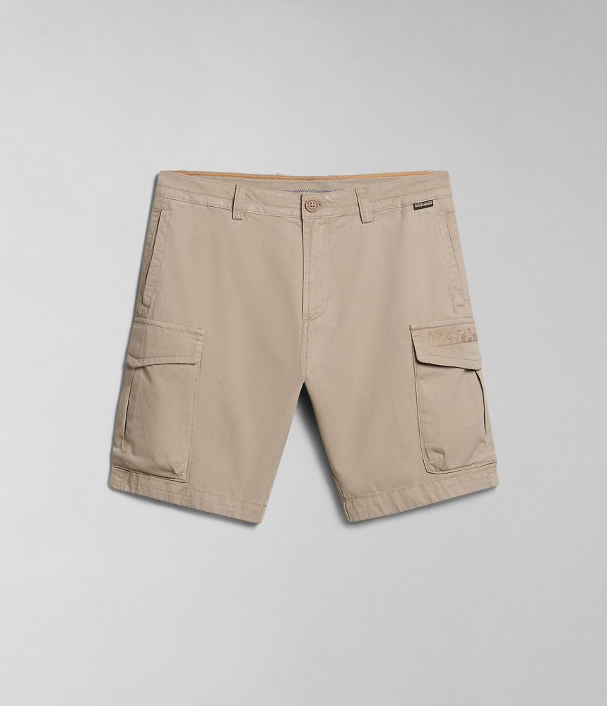 Napapijri Deline Bermuda Shorts Korte Broek Heren Beige | 3941752-SA