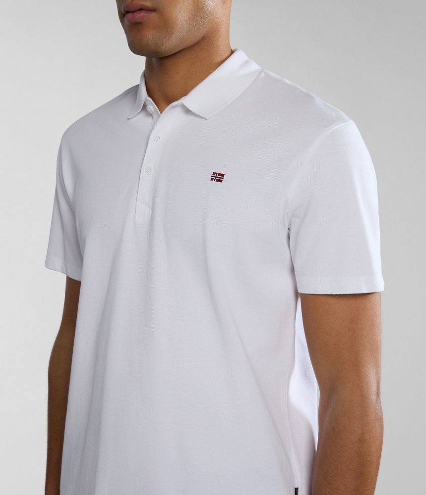 Napapijri Ealis Short Sleeve Polo Shirt Poloshirt Heren Wit | 2854306-WC