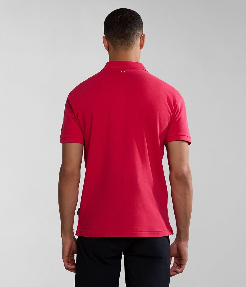 Napapijri Elbas Short Sleeve Pique Polo Shirt Poloshirt Heren Rood | 3719284-CJ