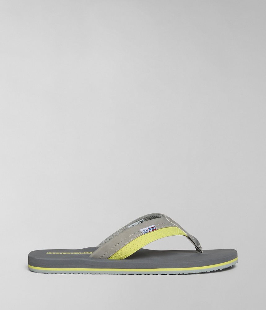 Napapijri Elm Flip-Flops Badslippers Heren Grijs | 2386974-MN